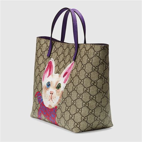 Gucci Kids GG Cat Tote Bag 